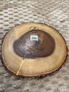 Lipper International Natural Wood Slice Serving Platter - Brown & Tan